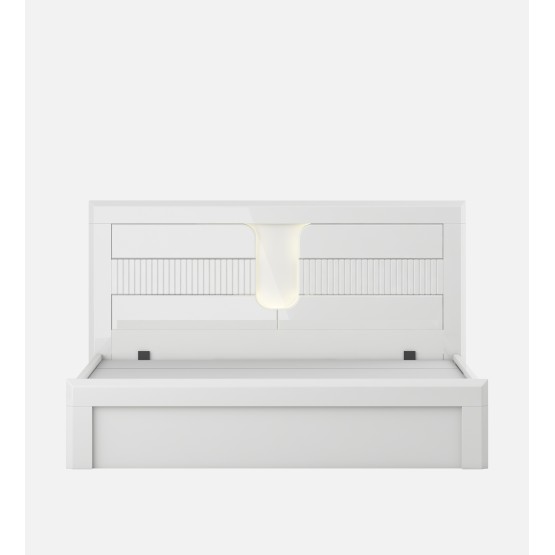 Arctic King Bed Full Lifton With Top Panel - High Gloss White