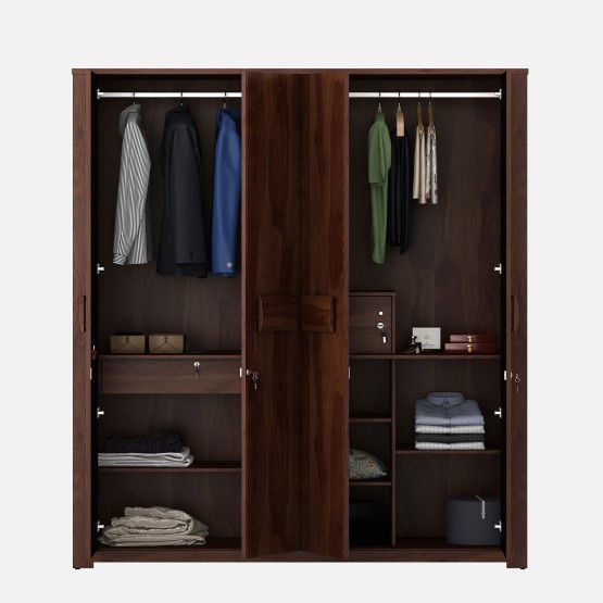 Artisan 4 Door Wardrobe Without Mirror- Sheesham