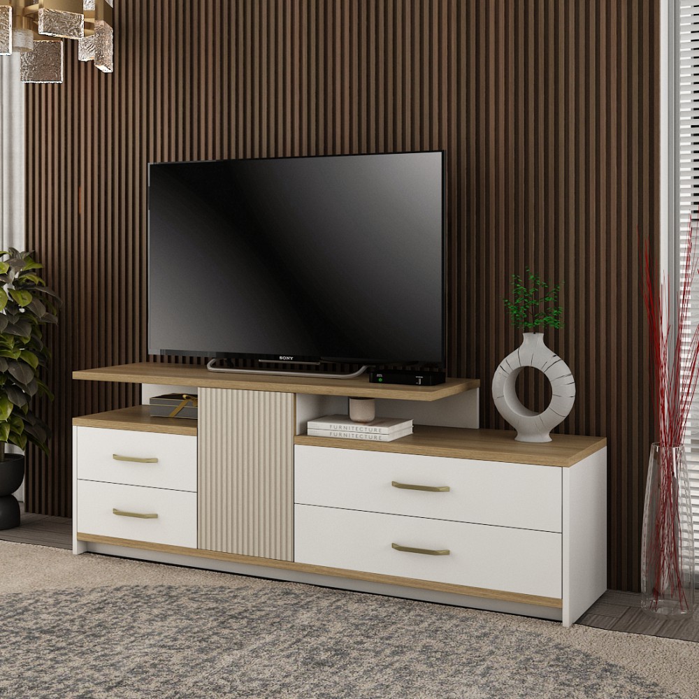 Base Tv Unit Stanley - Kingston White