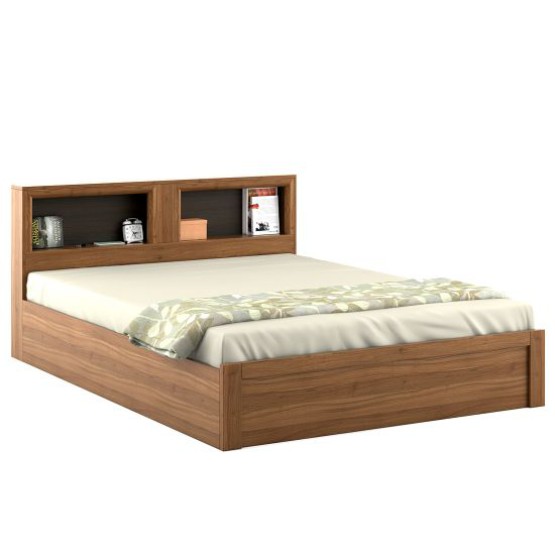 Blaze Queen Bed With Box Type Storage - Natural Teak